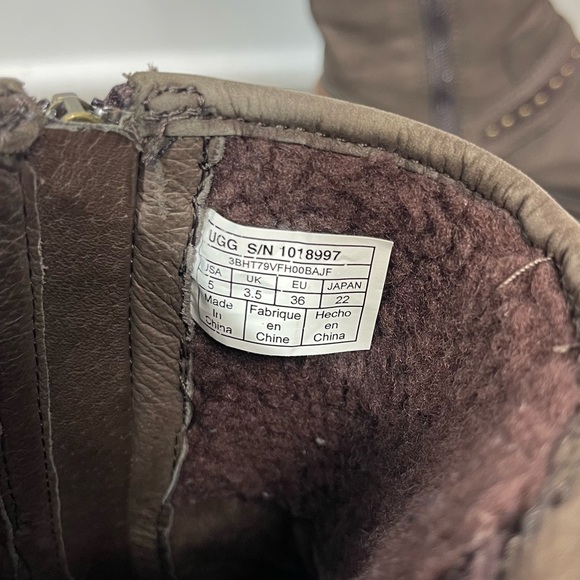 UGG Women's Jenise Winter Waterproof Insulated Rain Boots Stout Brown Size 5M US - Picture 6 of 11